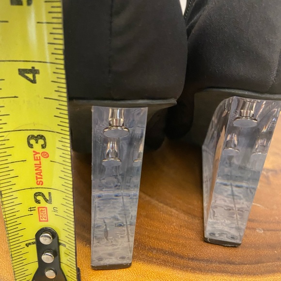 Jeffrey Campbell SIREN clear Acrylic Heeled Sock Booties - Picture 7 of 11